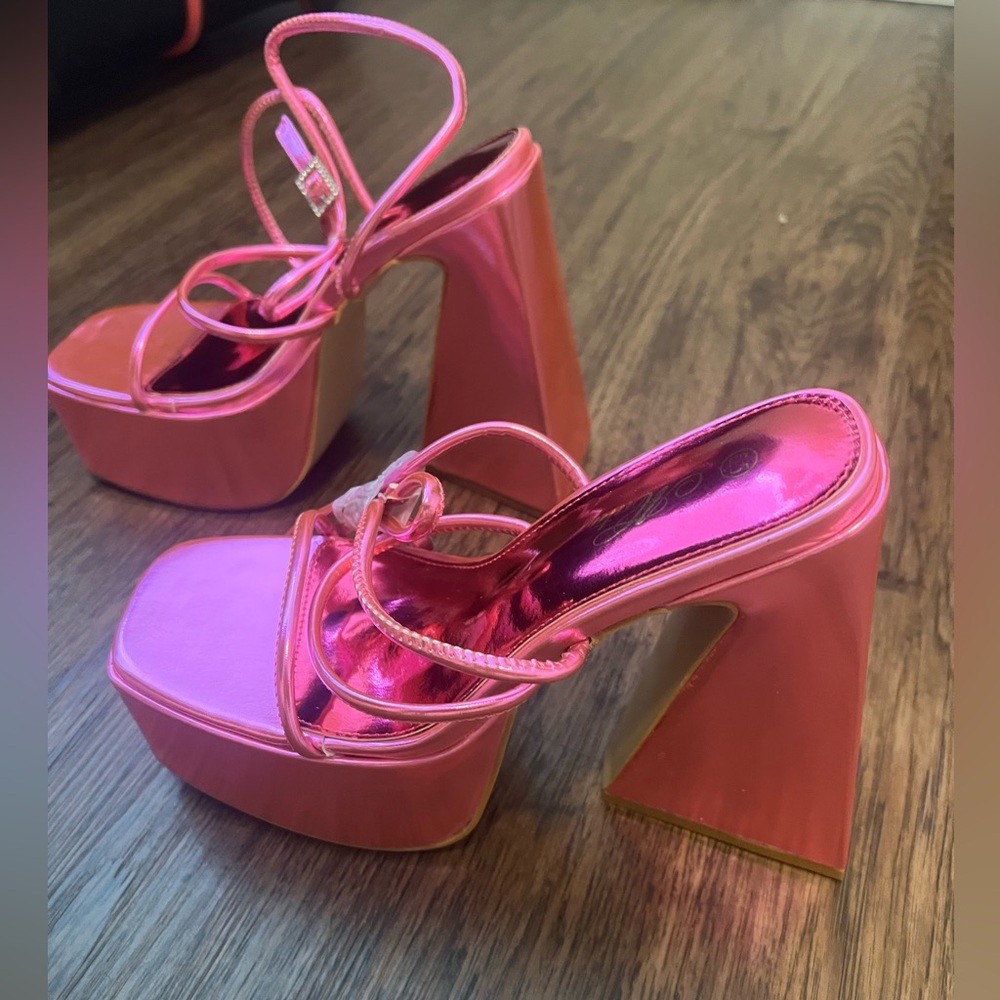 Hot pink Barbie heels